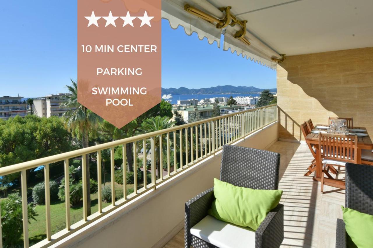 Close To Downtown Cannes Swimming Pool And Sea View Extérieur photo